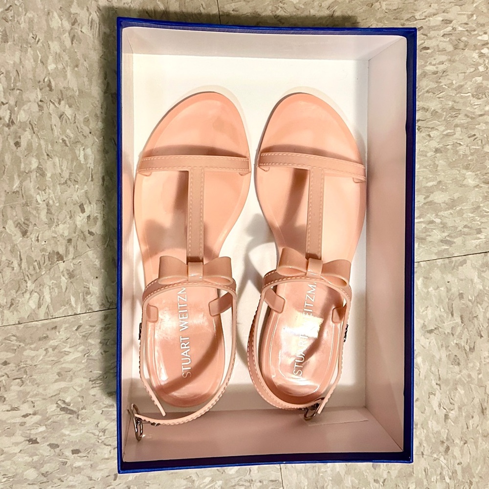 Stuart Weitzman Mellie Bow Jelly Sandal
